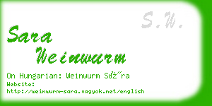 sara weinwurm business card